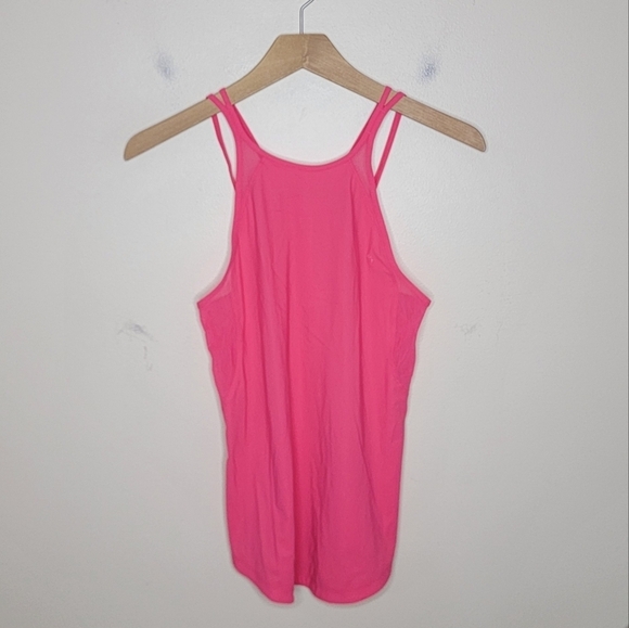 Lululemon | Women Pink Tank Top with Double Straps & Mesh Sides Size 2 - Picture 1 of 6